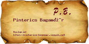 Pinterics Bagamér névjegykártya